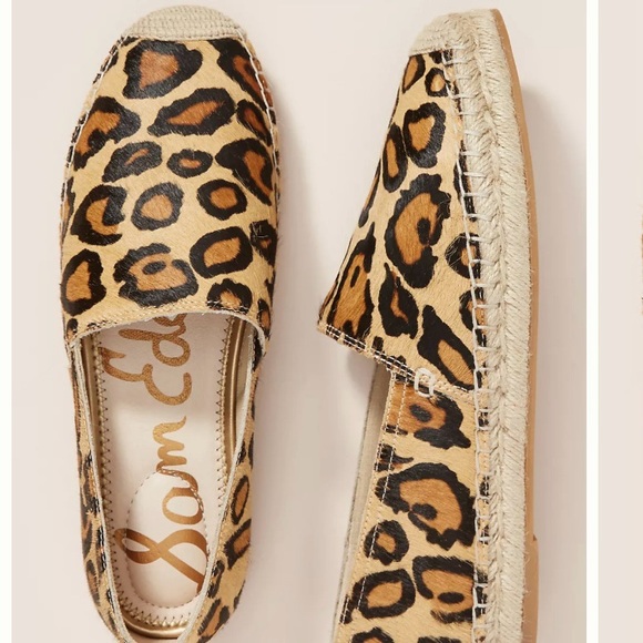 Sam Edelman Shoes - Sam Edelman 100% Leather Khloe Slip On Espadrille, Leopard Print, Size 8